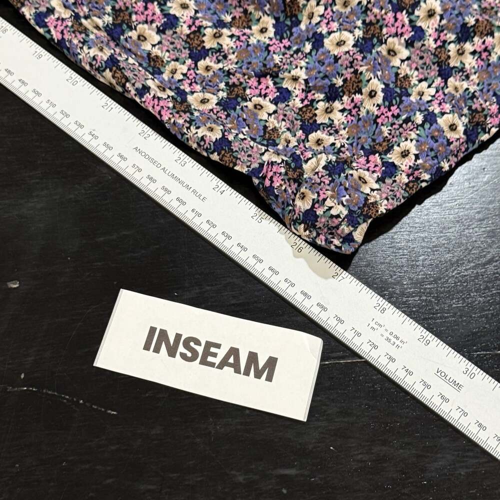 Natural Life Sz L Wide Leg Floral Palazzo Pants Boho Festival Floral Purple - Picture 10 of 10